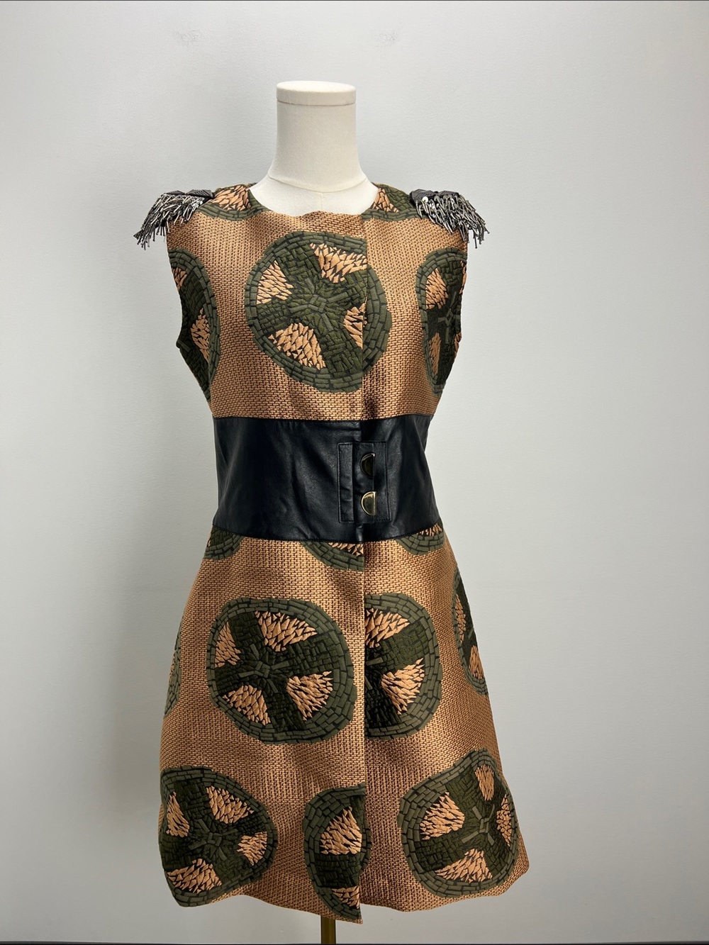 Save The Queen Dress Leather Waist Medium Made In Italy Avant Garde Artwear